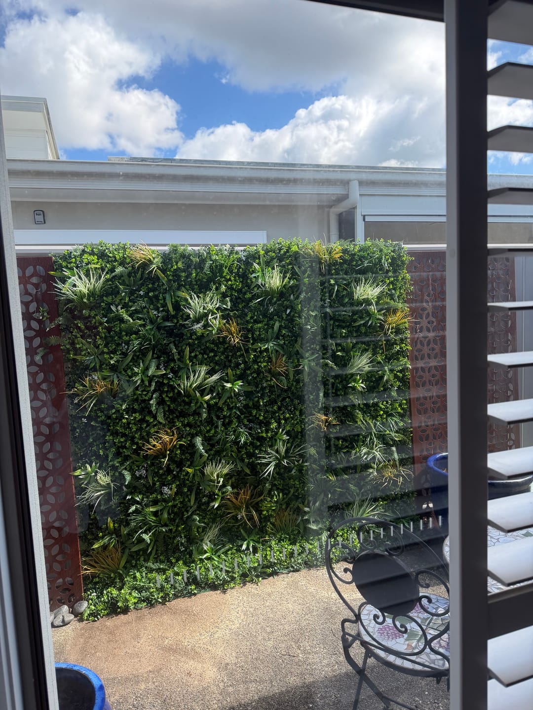 Customer photo review of Luxury Wild Tropics Vertical Garden Green Wall Panel 1m x 1m – SGS UV Resistant