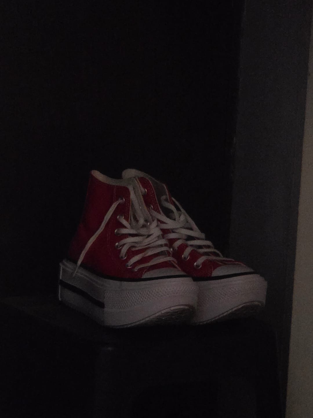 Customer photo review of Zapatillas Converse Chuck Taylor Lift Double Stack Mujer Rojo