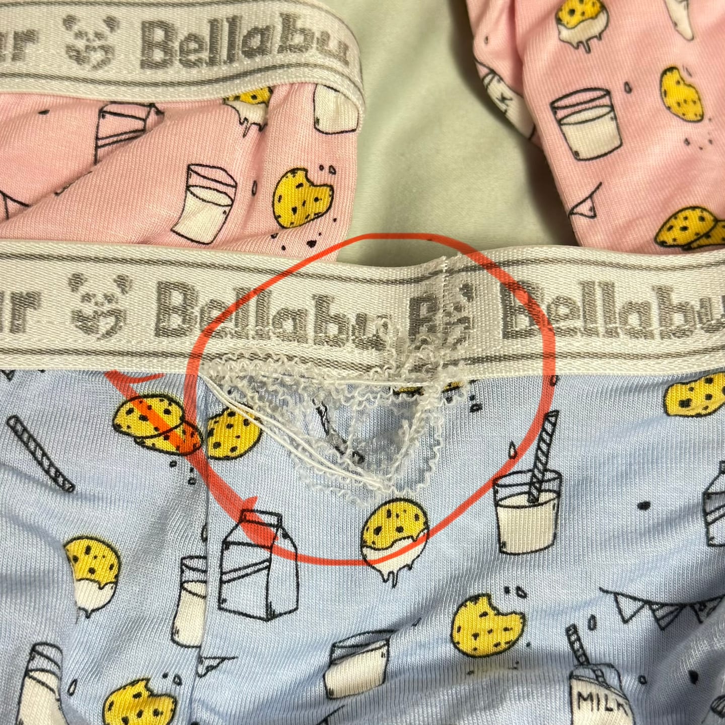 Customer photo review of Milk & Cookies Blue Bamboo Kids Pajamas