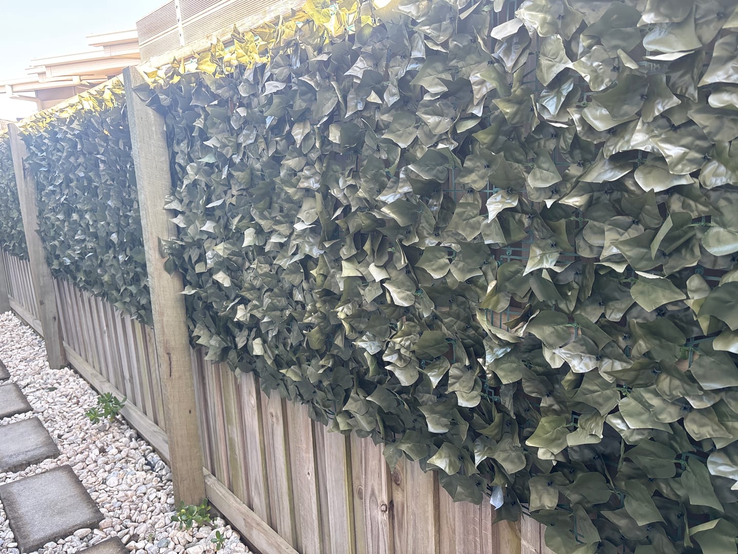 Customer photo review of Fake Ivy Roll 3m x 1m – Instant Artificial Hedge Panel Ivy Roll