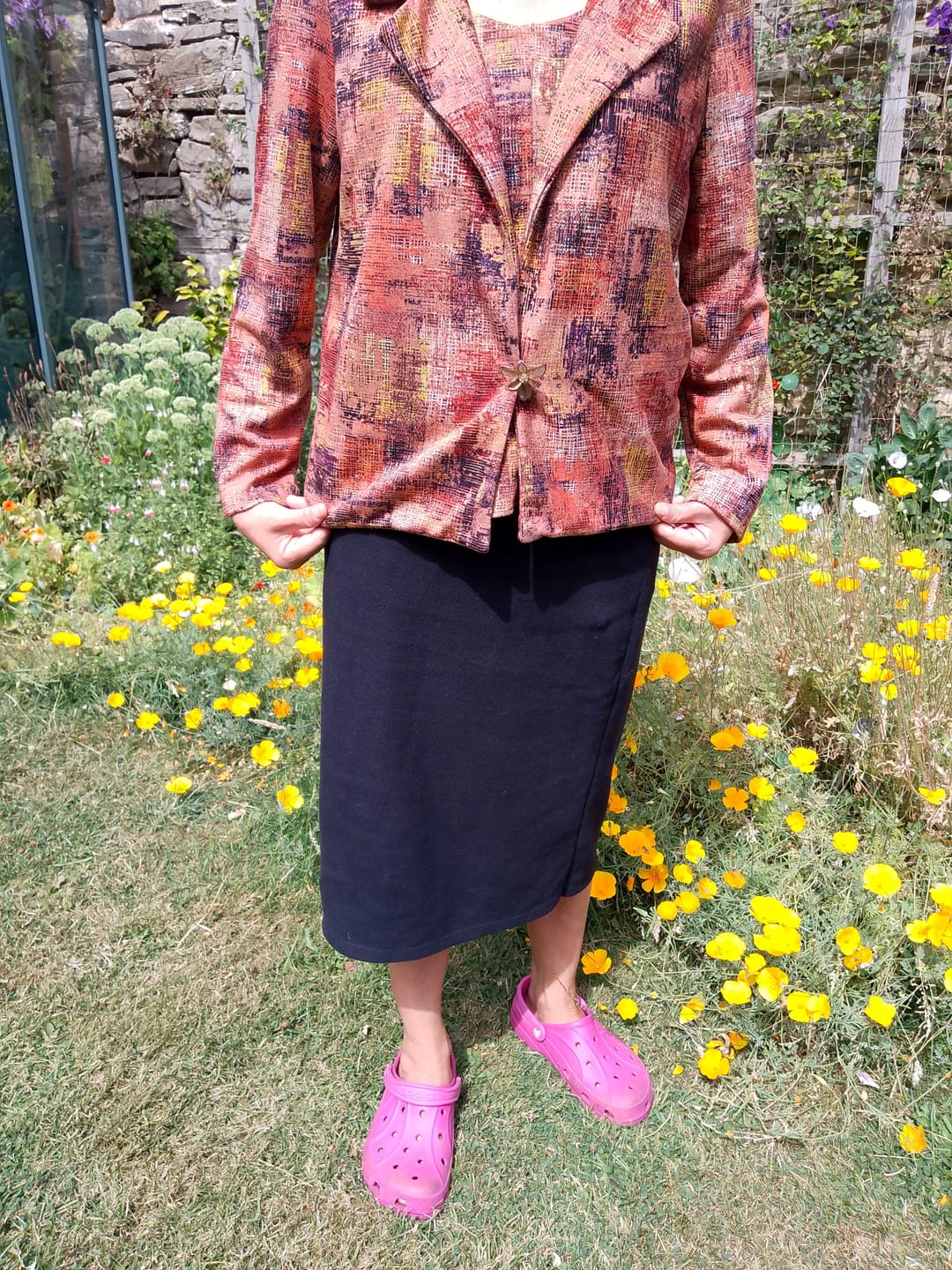 Customer photo review of Glitch Grid Digital Modal-Touch Jersey Fabric