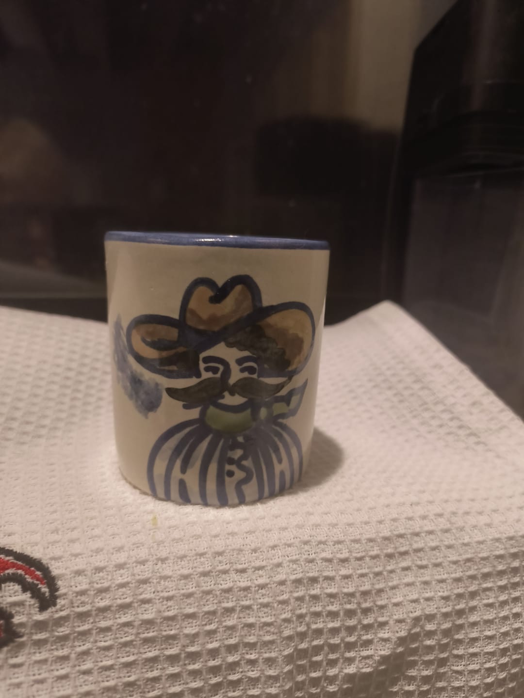 Customer photo review of Blue Cowboy Portrait Mini Cup