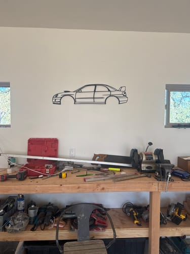 Customer photo review of Subaru Impreza Blobeye Metal Silhouette
