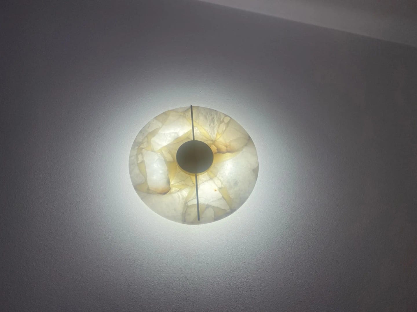 Customer photo review of Circular LED Light Sconce With Marble Accent, Modern Nordic Style