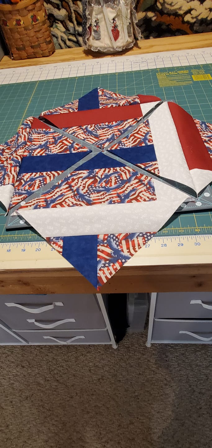 Customer photo review of Creative Grids Rotating Cutting Mat - 14in x 14in