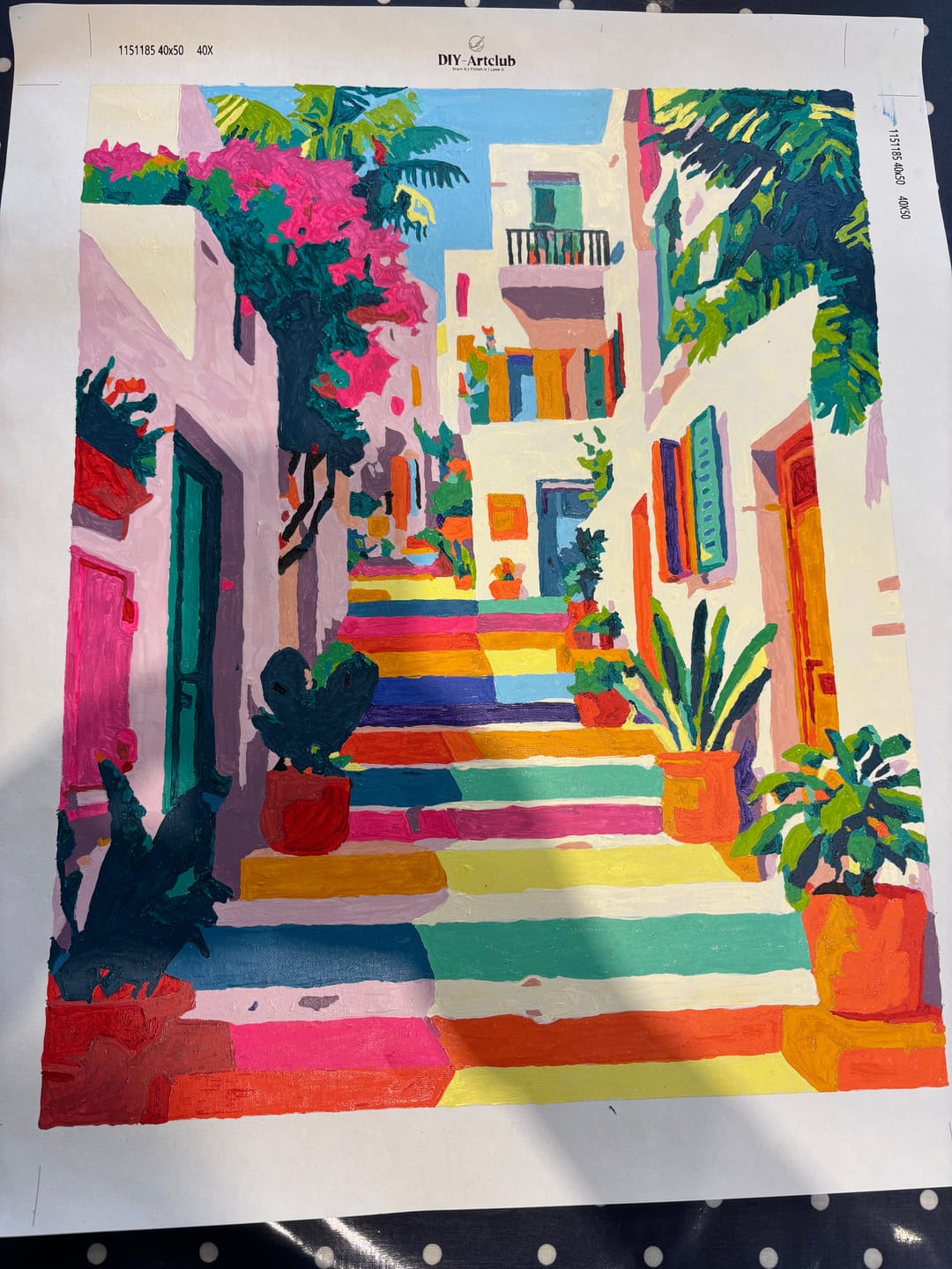Customer photo review of A rainbow stairs | Paint by Number