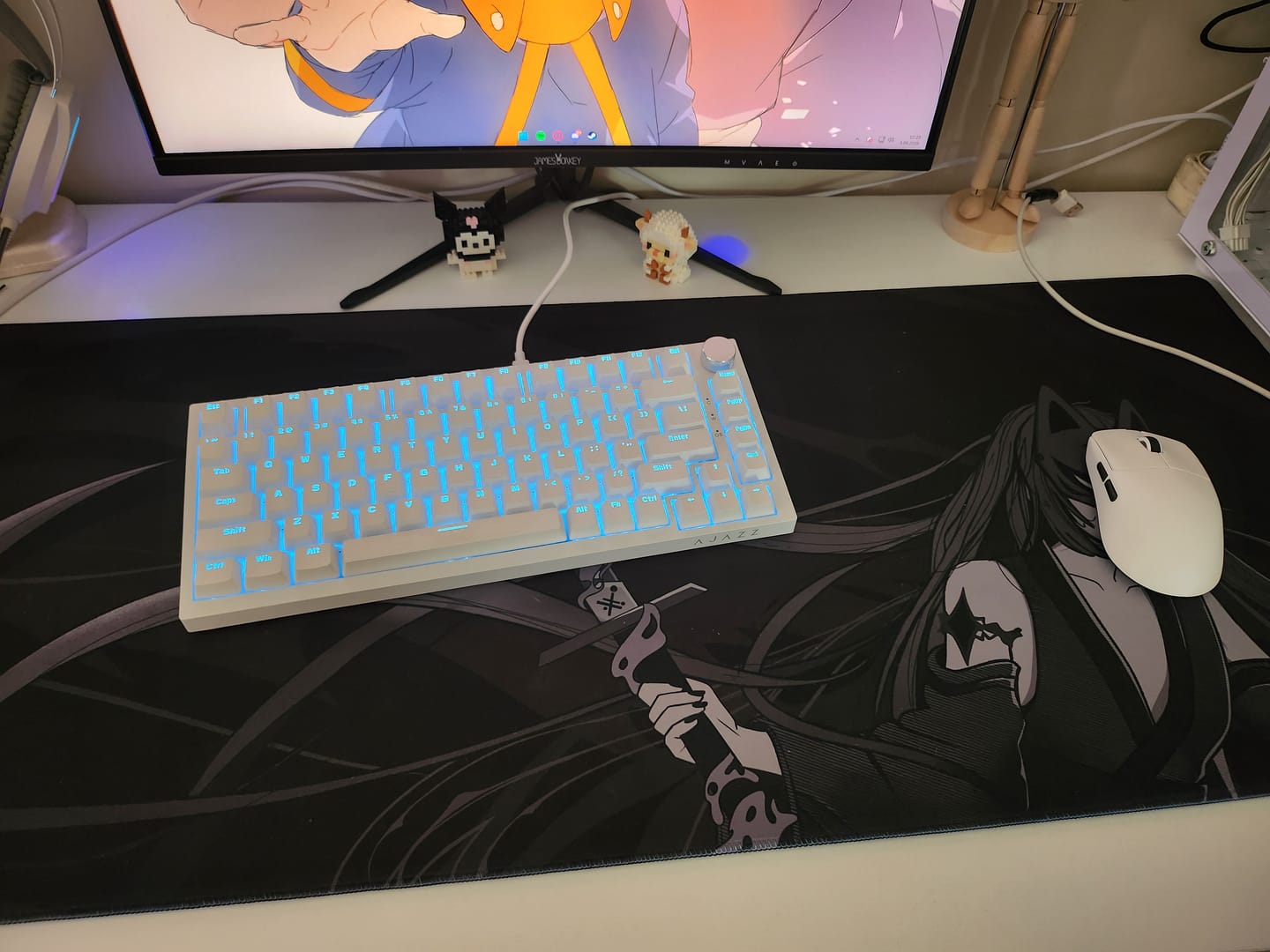Customer photo review of Wraith Kitsune Edition Deskmat