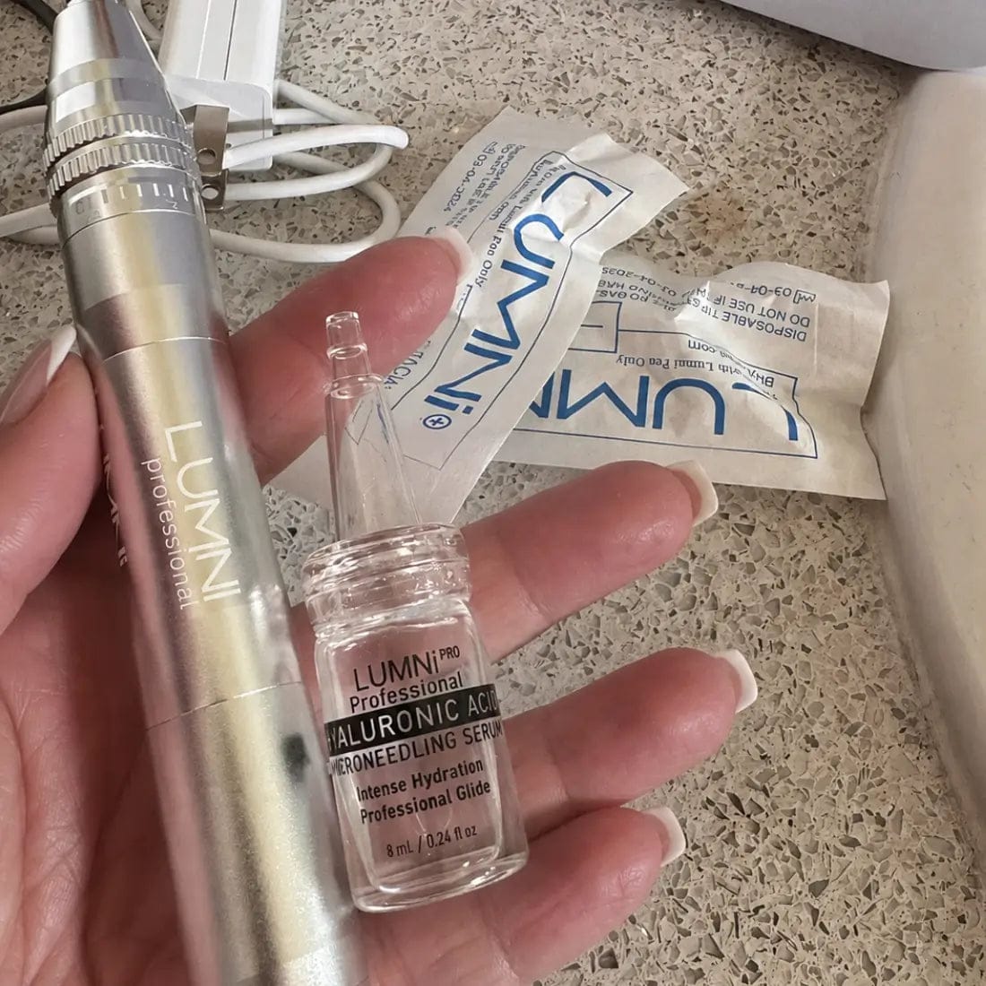 Customer photo review of Microneedling Hyaluronic Acid Serum (8ml)