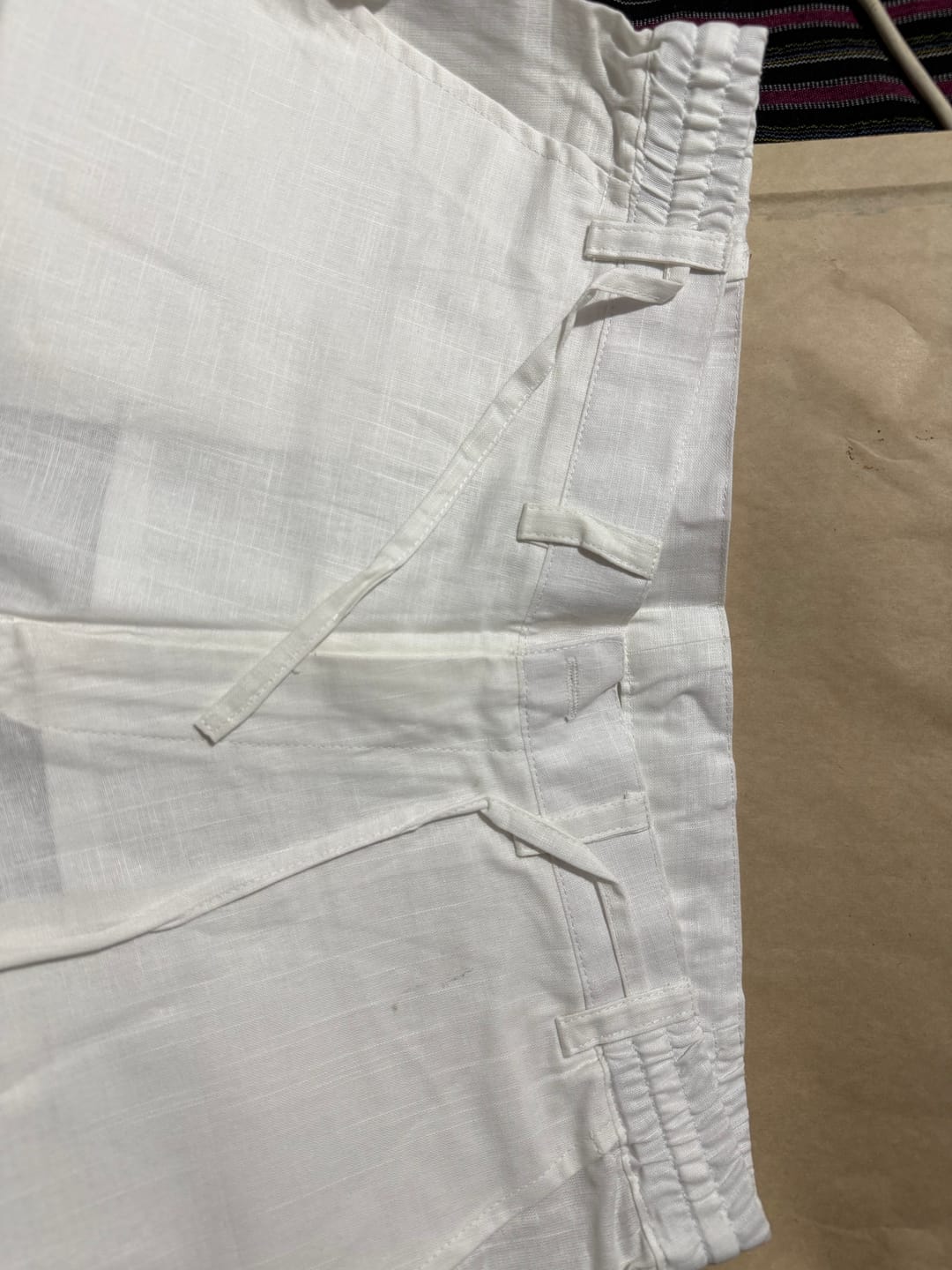 Customer photo review of Pure Cotton Linen Cord Set - White