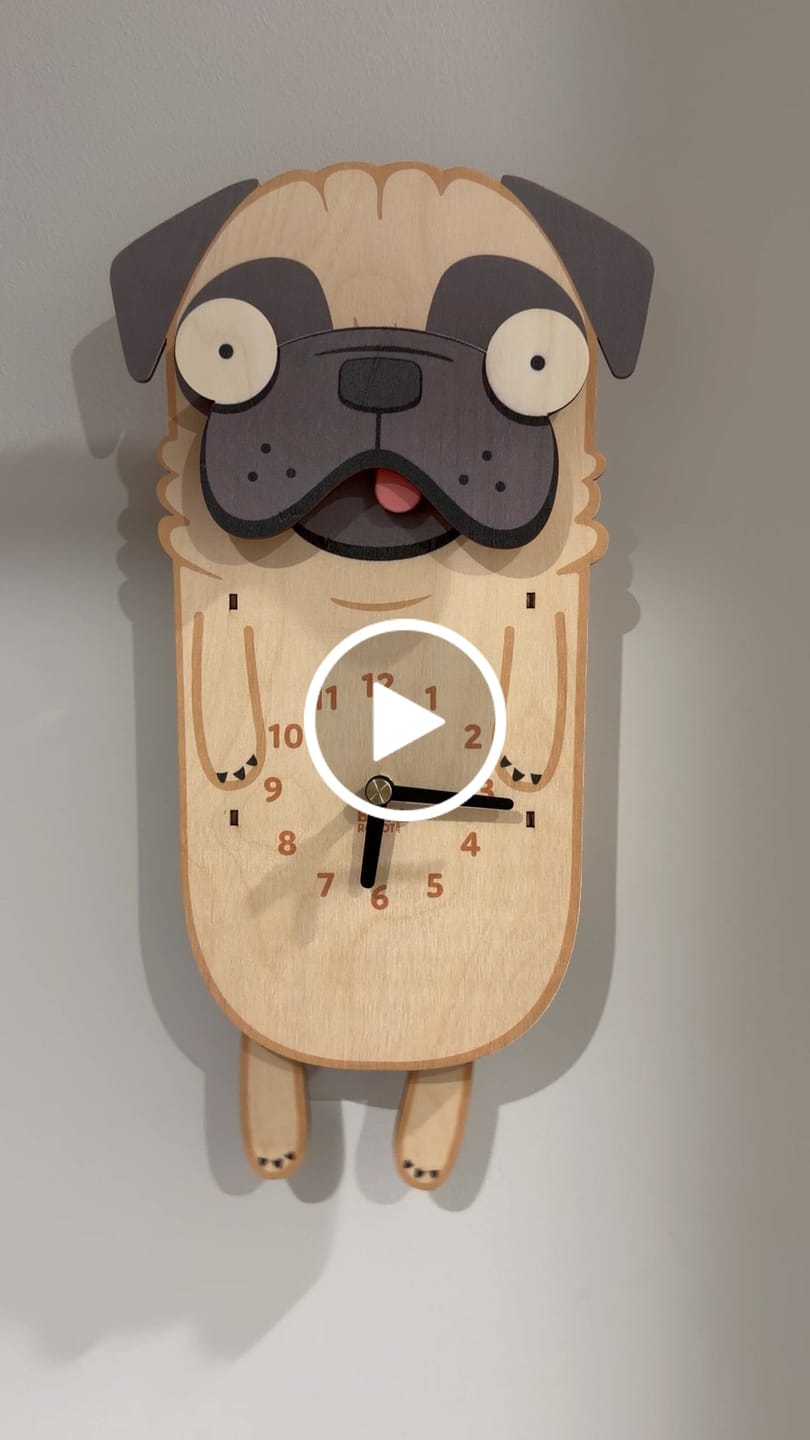 Customer video review of Penny the Pug Pendulum Clock