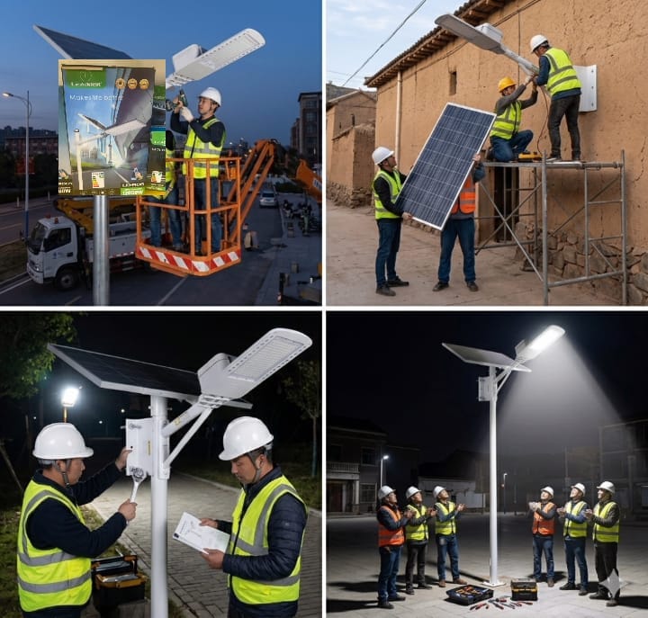 Customer photo review of Le Lampadaire Solaire 12000W : La Solution d'Éclairage Professionnelle pour Vos Projets d'Envergure