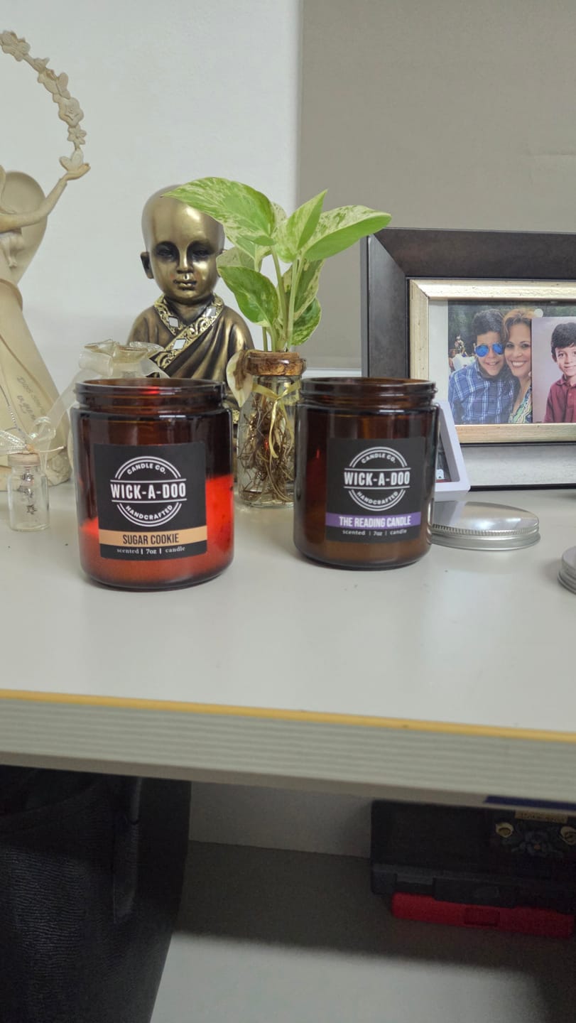 Customer photo review of The Reading Candle