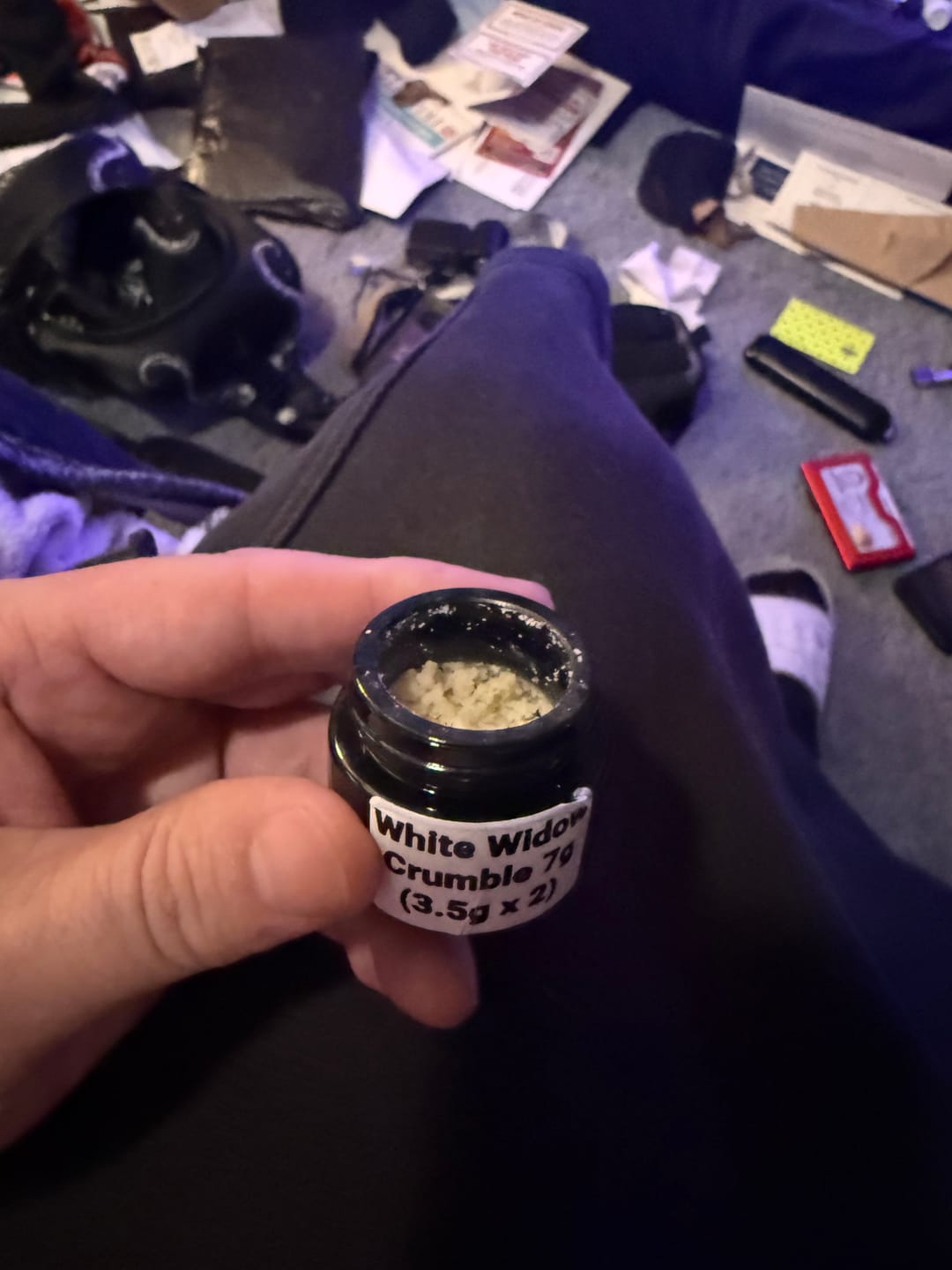 Customer photo review of Legendary Crumble White Widow 3.5G (BOGO)