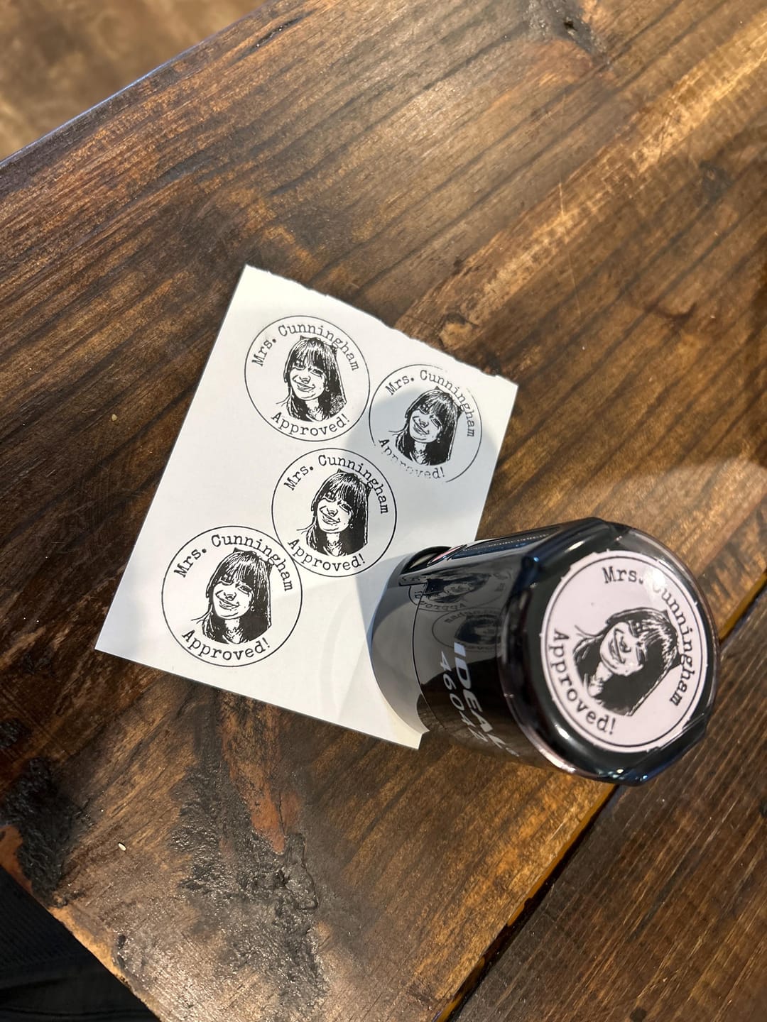 Customer photo review of Face Stamp ¦ Self-Inking Stamp ¦ US