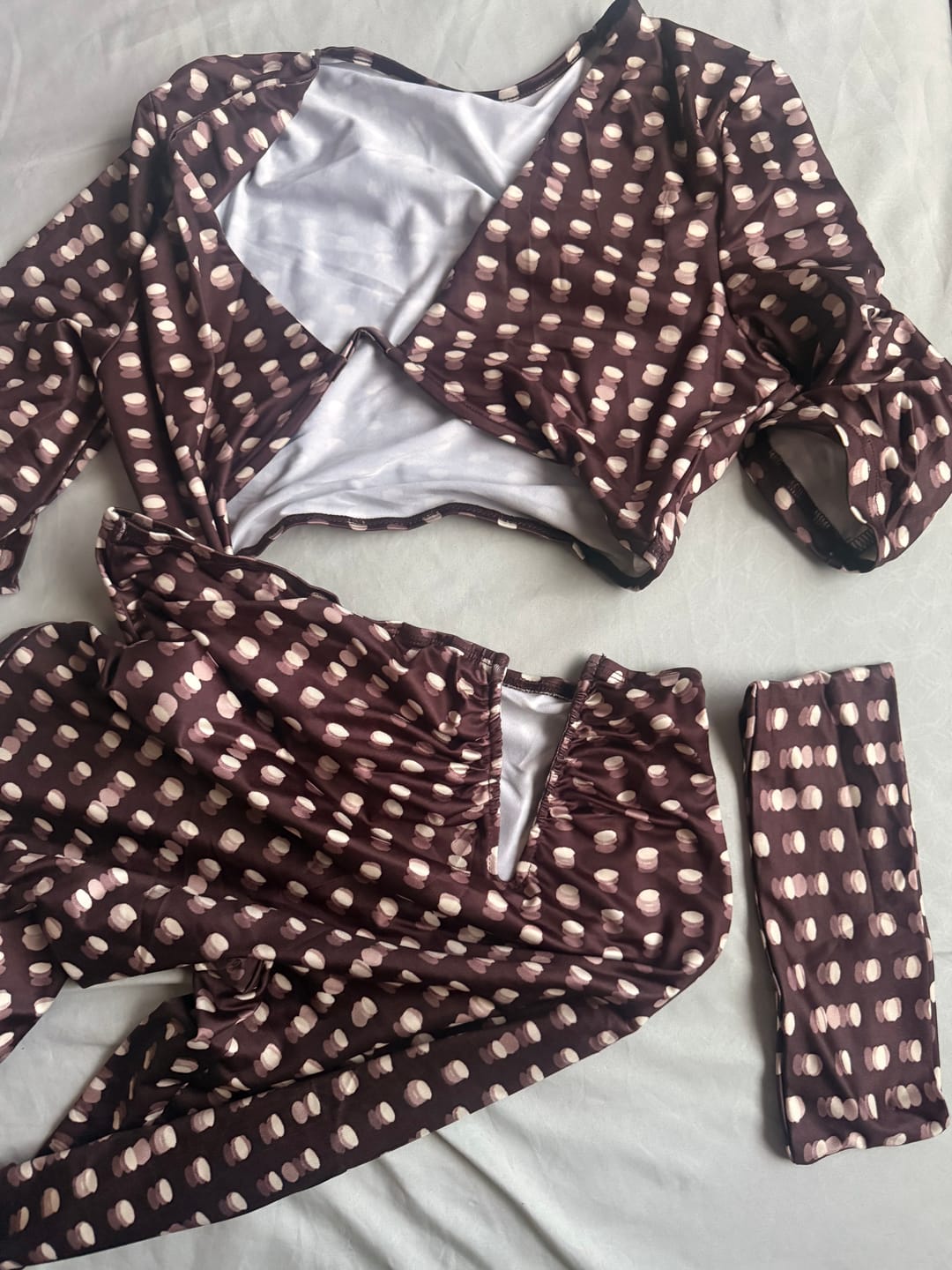 Customer photo review of SPOTTED ACTING UP CAPRI SET (3-PIECES)