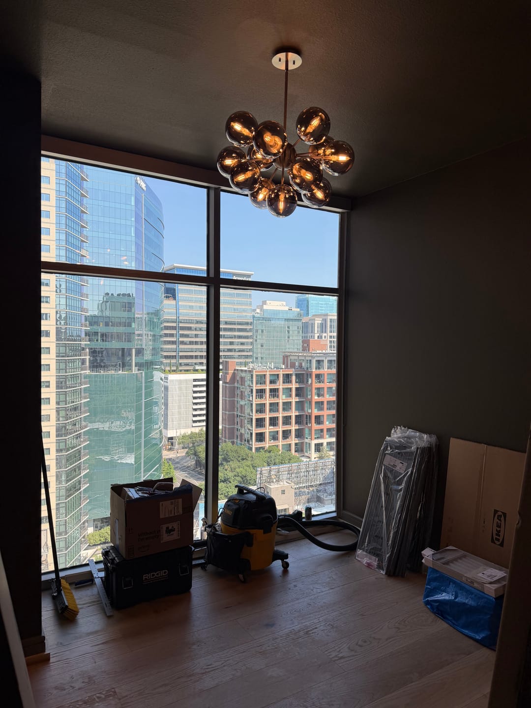 Customer photo review of Glam Dark Pearl Sputnik Smoked Glass Bubble Chandelier Light Fixture
