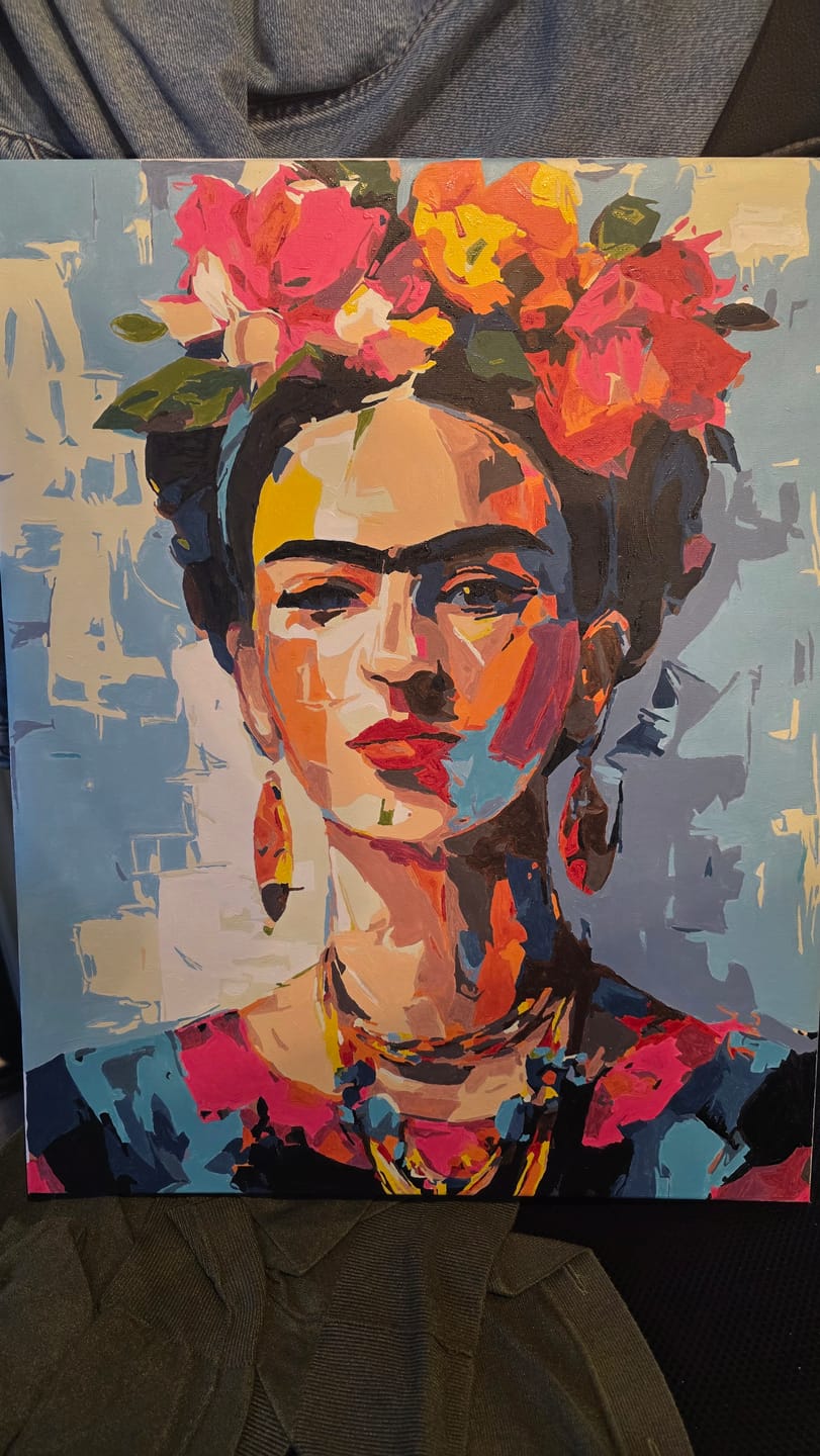 Customer photo review of Expressive Women - Paint by Numbers Bundle