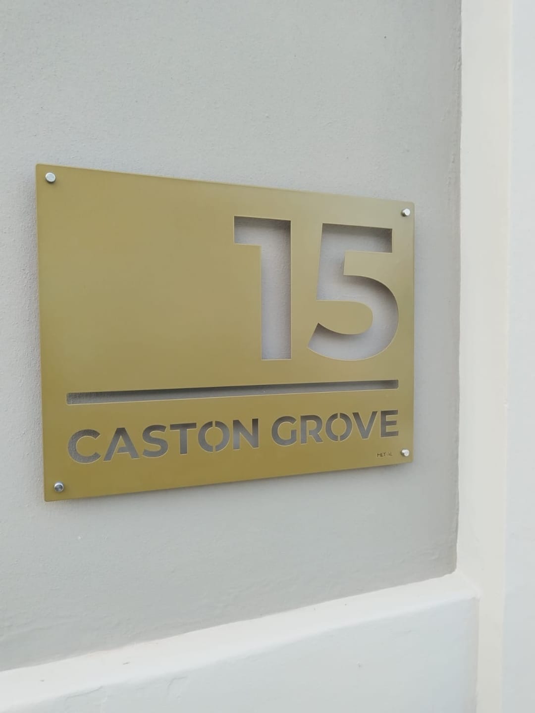Customer photo review of The Urban Metal House Number