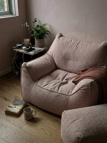 Customer photo review of DODO BEAN BAG - BOUCLE CAMEL