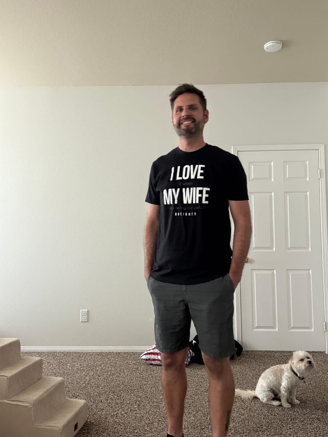 Customer photo review of 80Eighty® Love My Wife Shirt