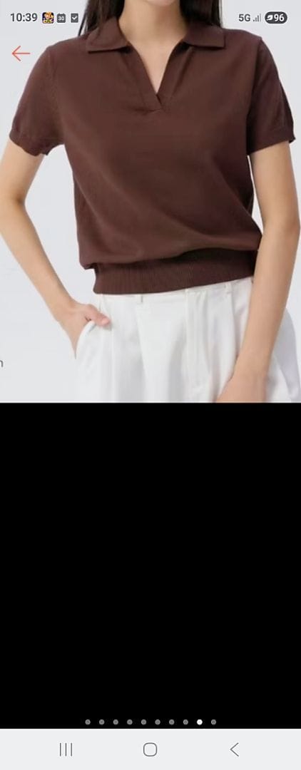 Customer photo review of Knitted Buttonless Polo