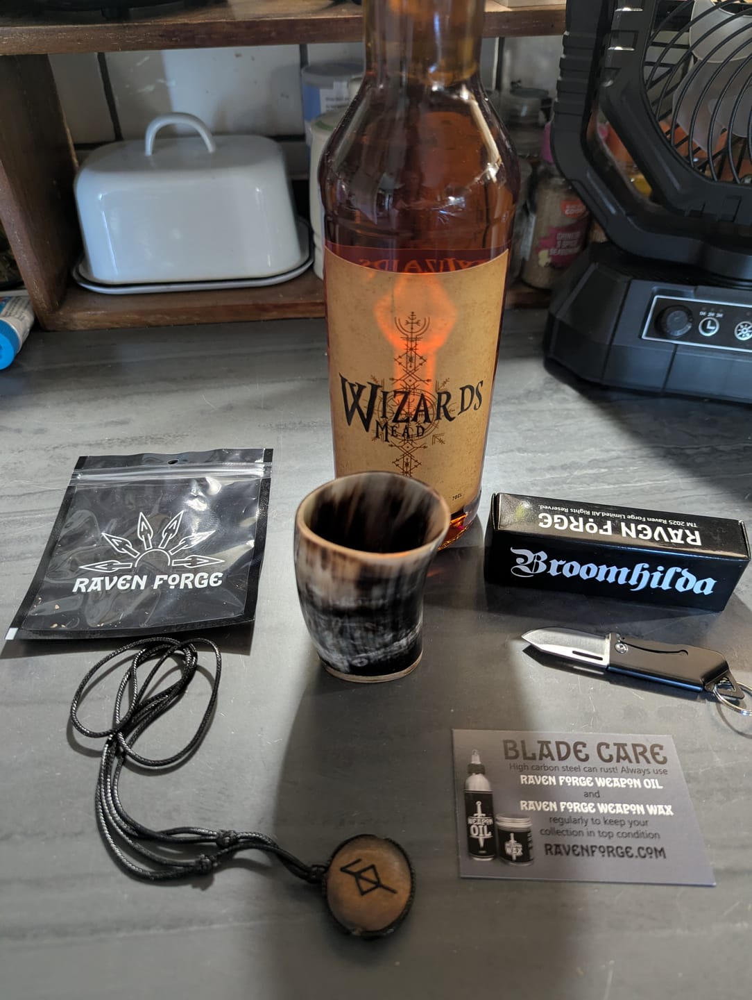 Customer photo review of Raven Forge Wizard Mead - With FREE Horn - PRE-SALE