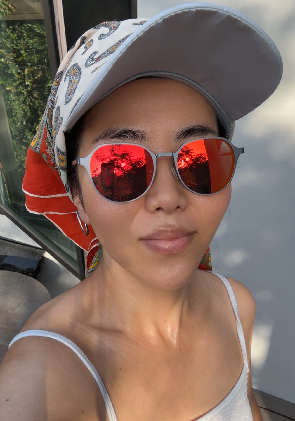Customer photo review of Calvin | Oval Titanium Magnetic Clip-on Eyeglasses Sunglasses | ZanyLen
