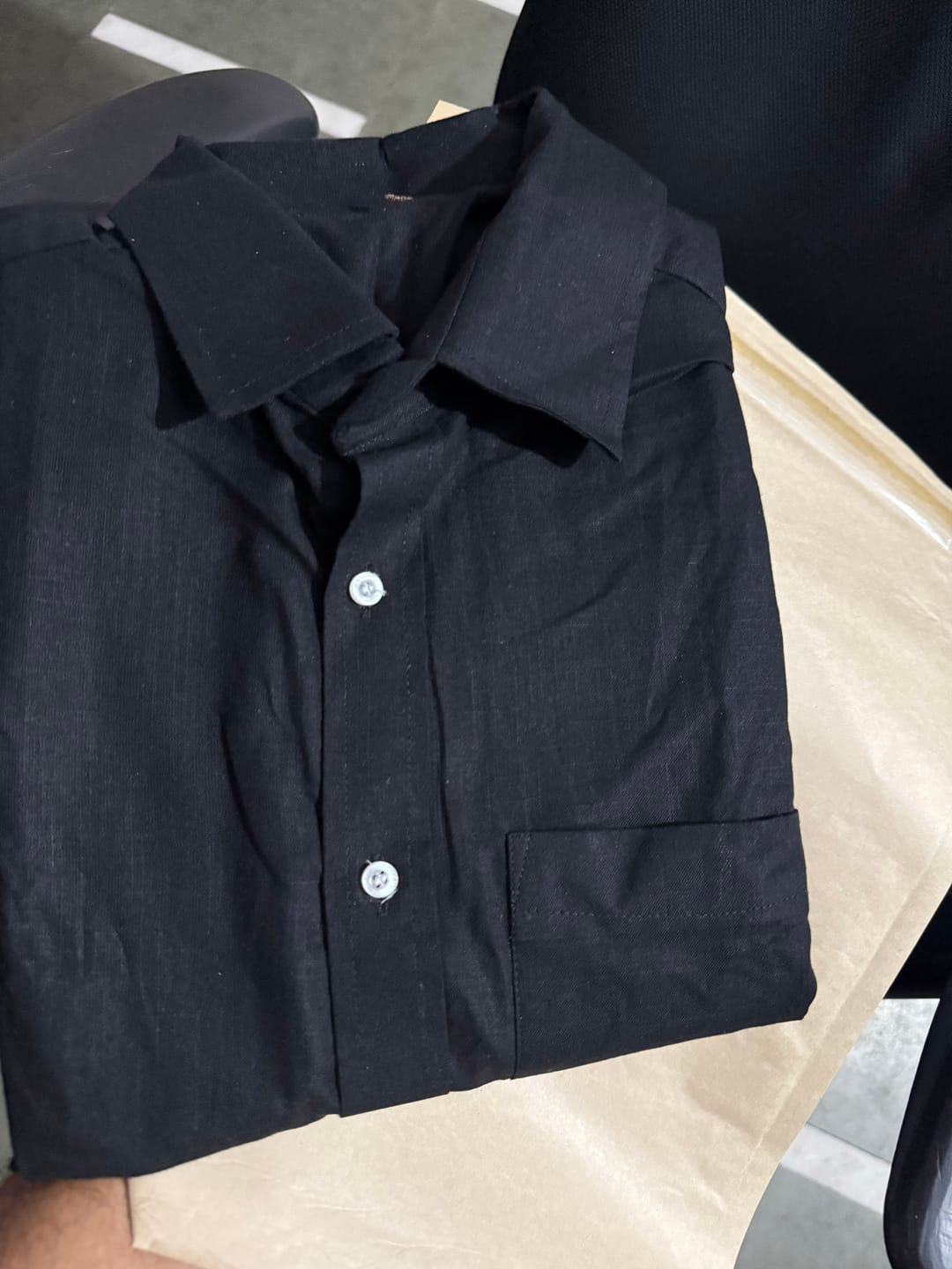 Customer photo review of Pure Cotton Linen Cord Set - Black