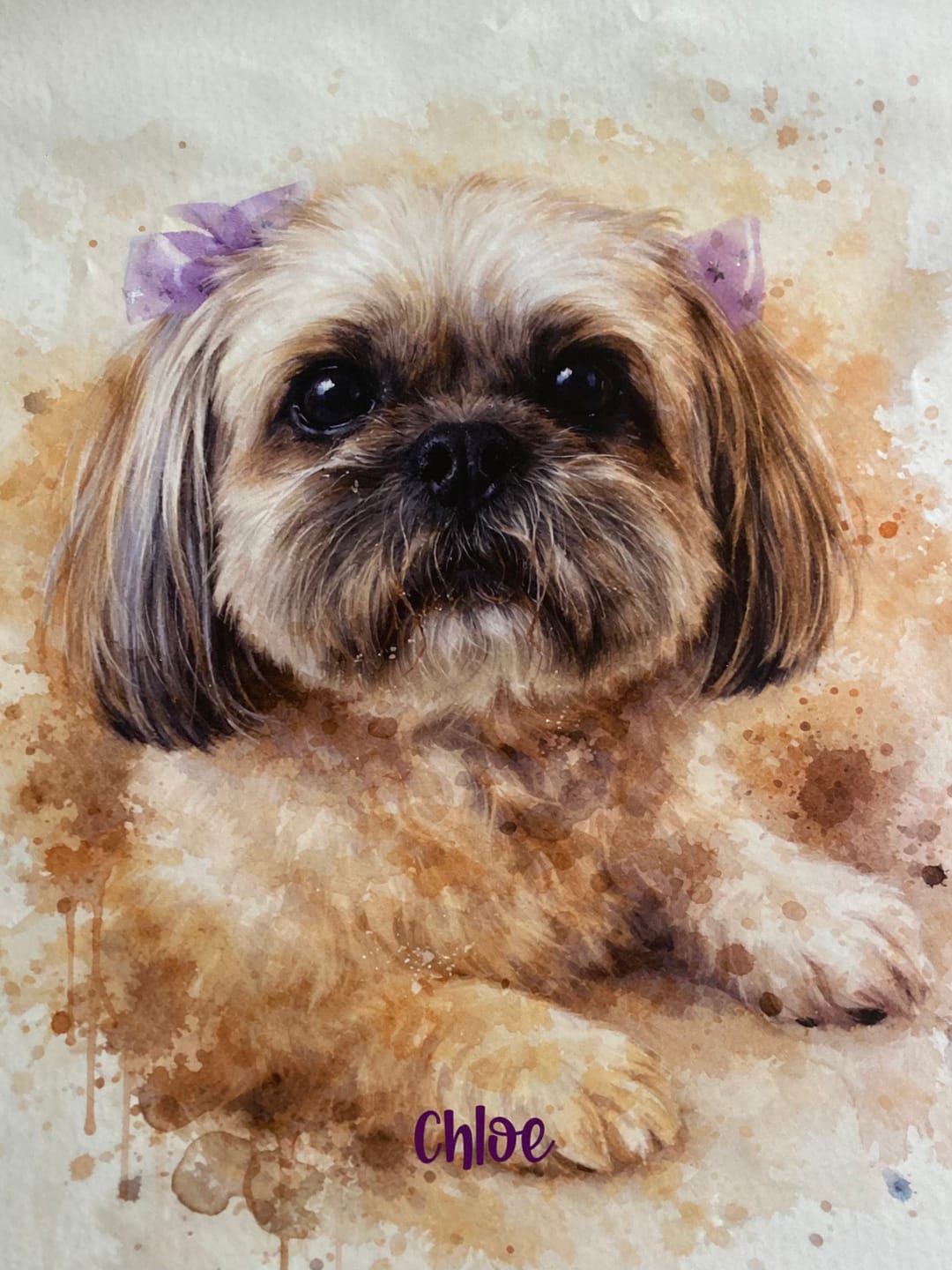 Customer photo review of Personalized Poster - Watercolor Realistic Portrait