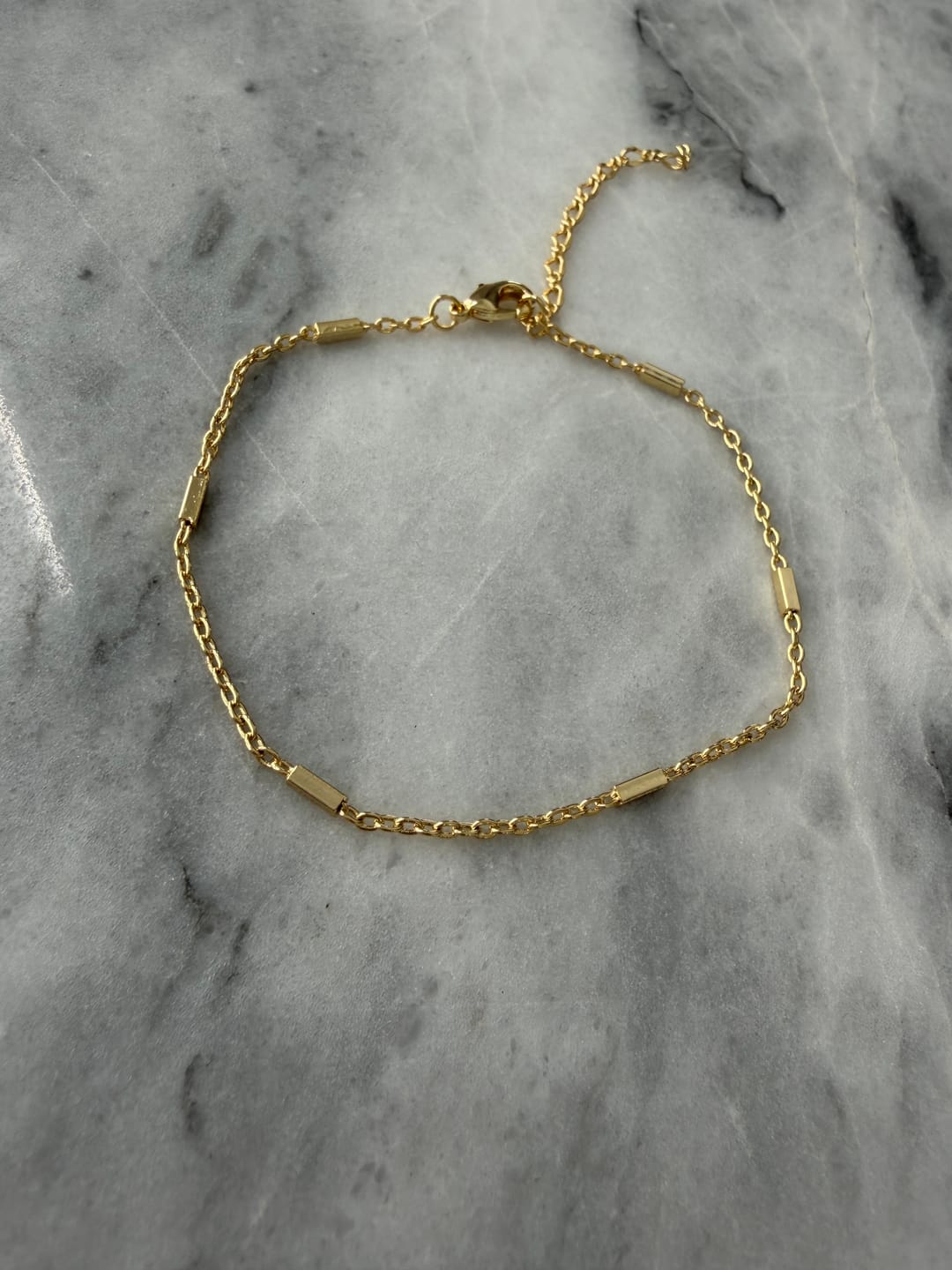 Customer photo review of Marlee 18k White Gold Plated Stacking Bracelet Chain