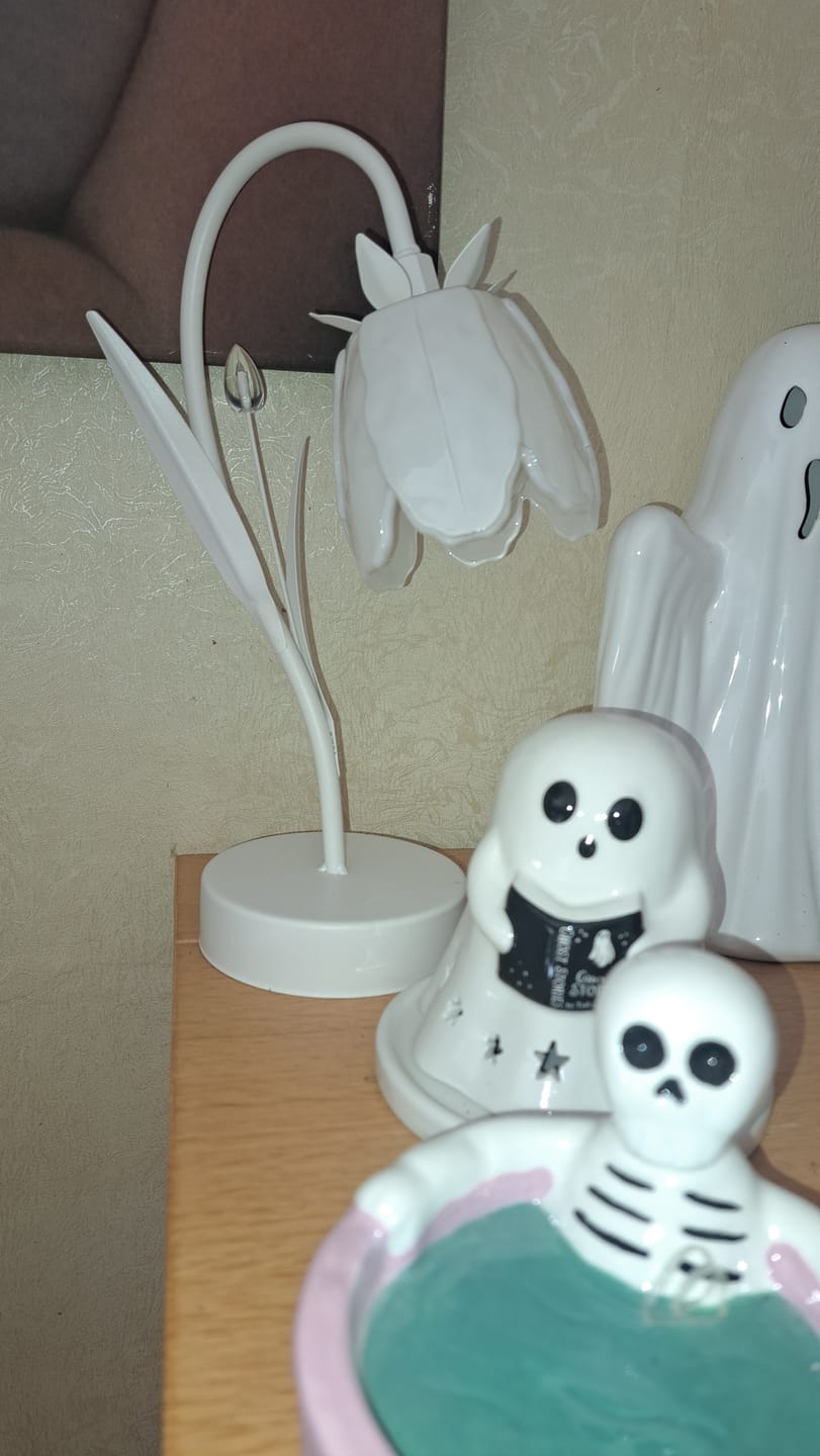 Customer photo review of LED Tischlampe Blume – Florale Tischleuchte mit einer Blüte in Creme