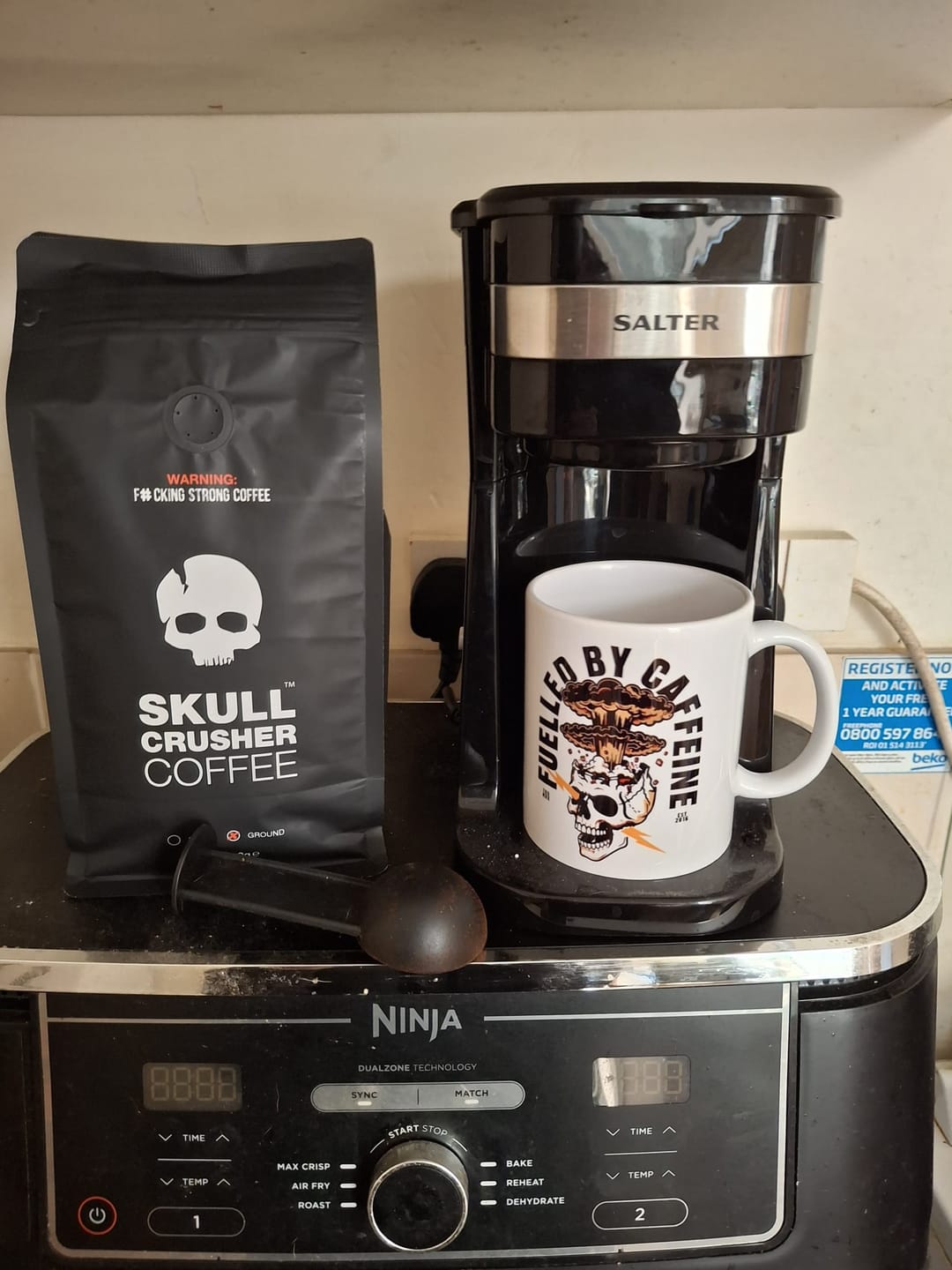 Customer photo review of » 11oz White Mug - Fuelled By Caffeine V3 (100% off)
