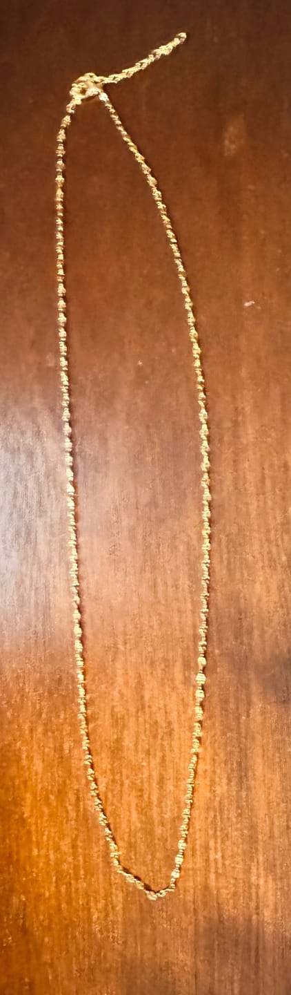 Customer photo review of Raegan 18k White Gold Plated Stacking Necklace Chain