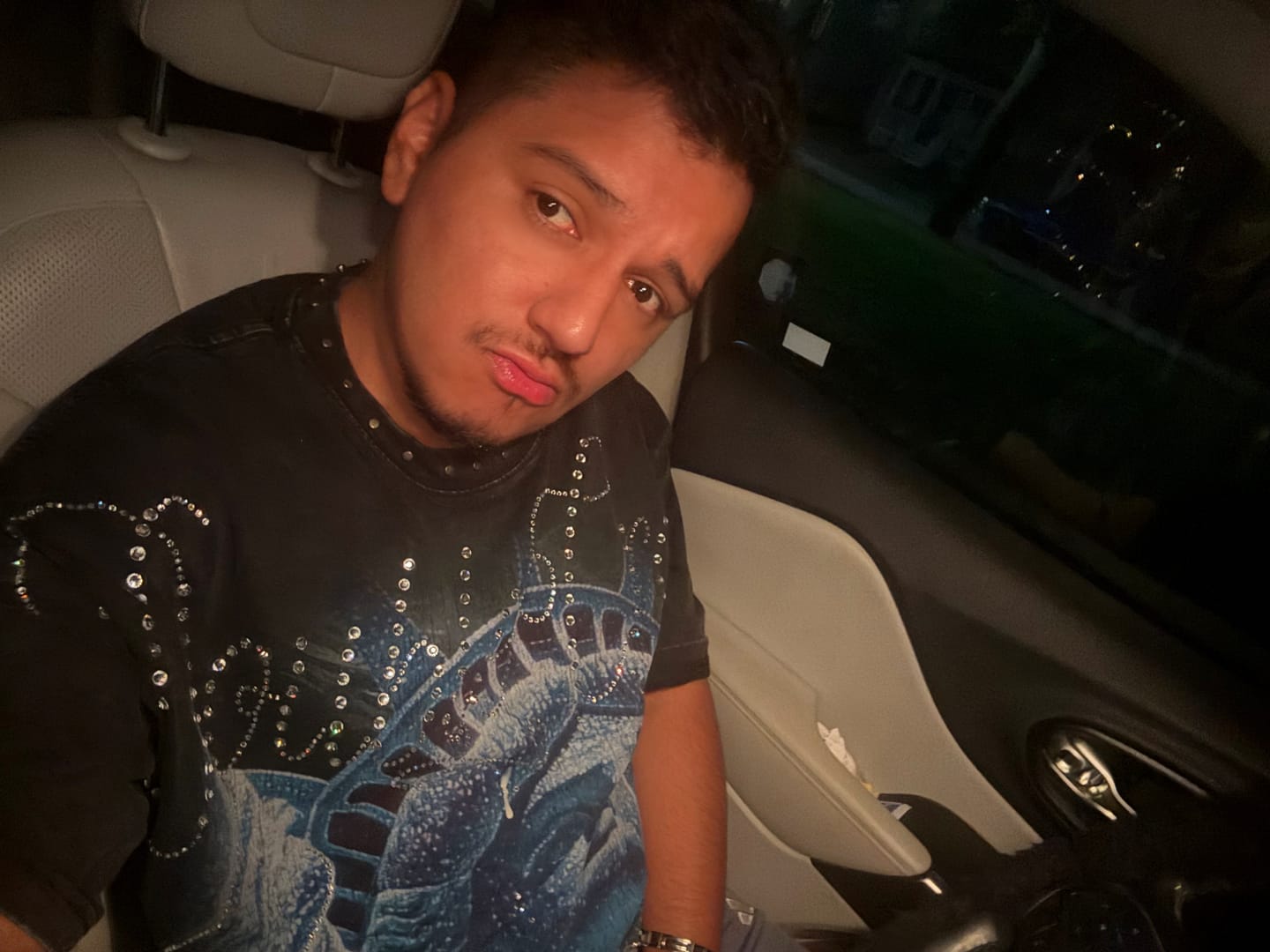 Customer photo review of Vintage Iced-Out Virgin Tee-356T