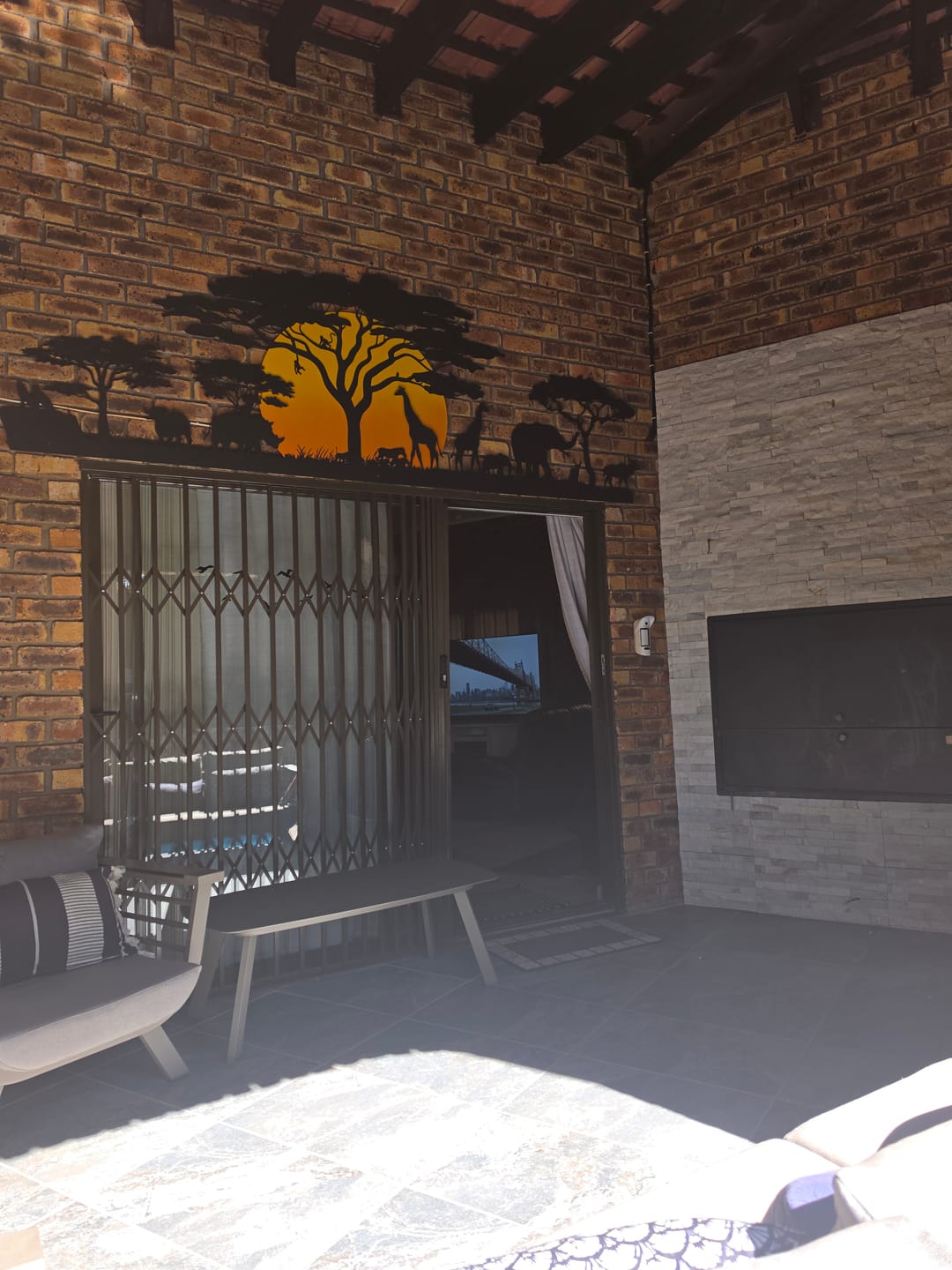 Customer photo review of Savanna Sunset Metal Wall Art