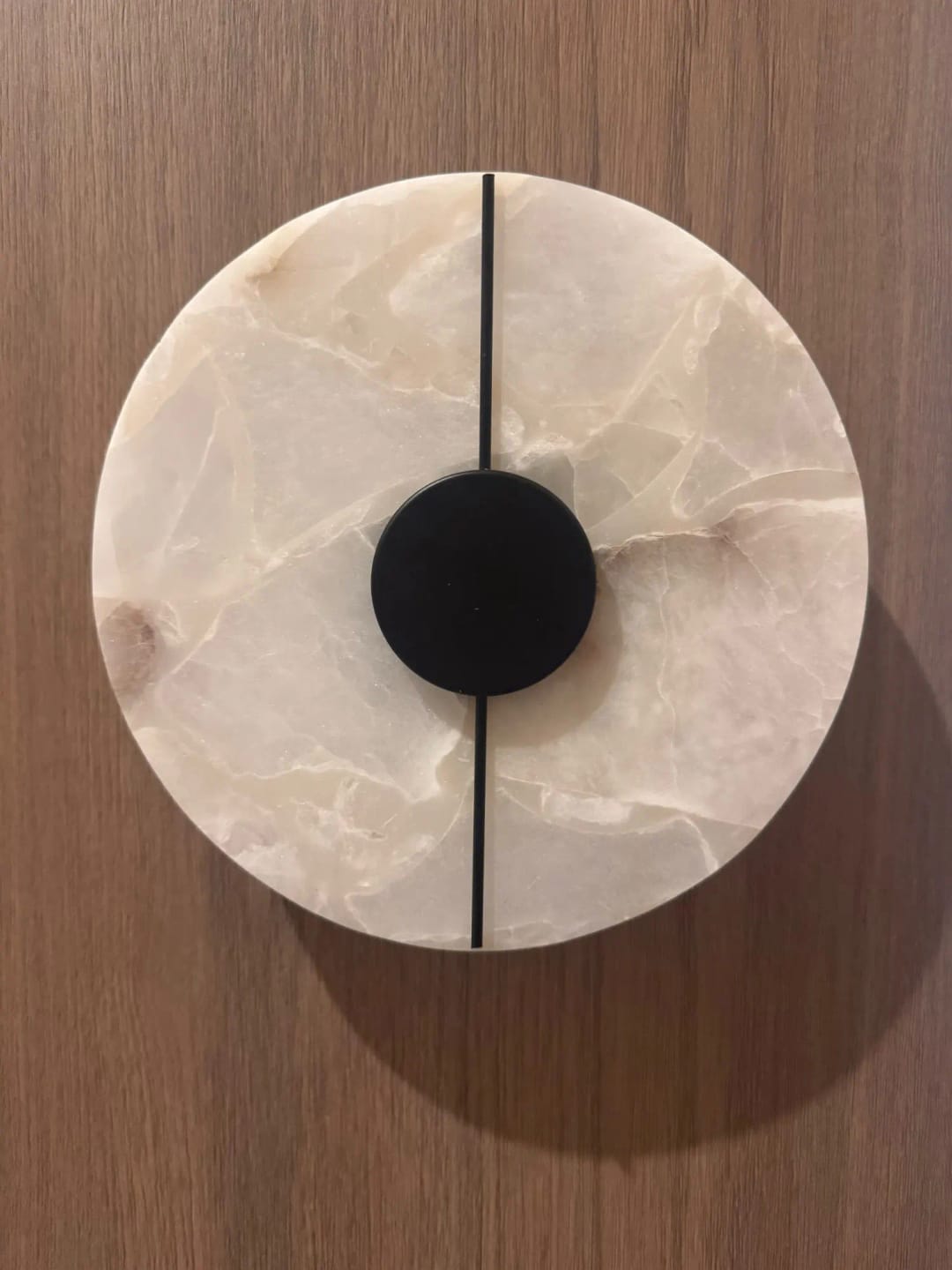 Customer photo review of Circular LED Light Sconce With Marble Accent, Modern Nordic Style