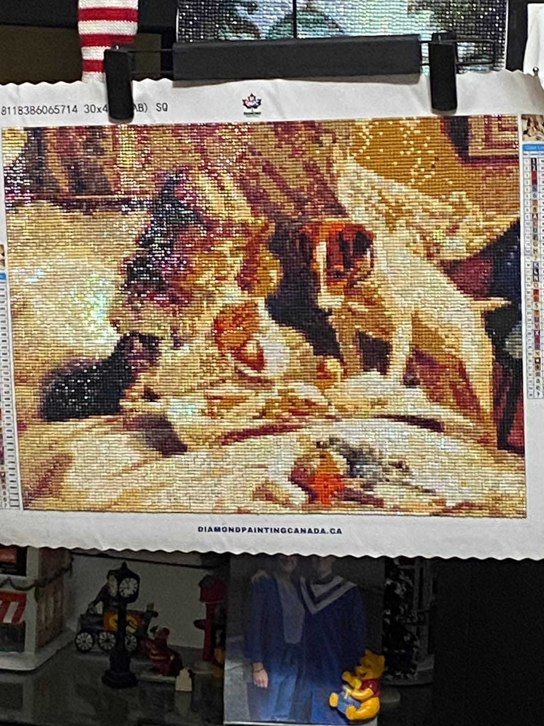Customer photo review of Full Drill - 5D DIY Diamond Painting Kits Girl Cats Dogs Cake