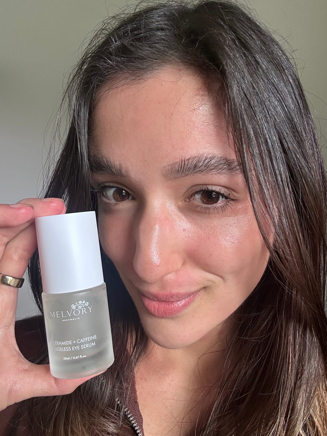 Customer photo review of Ceramide + Caffeine Ageless Eye Serum