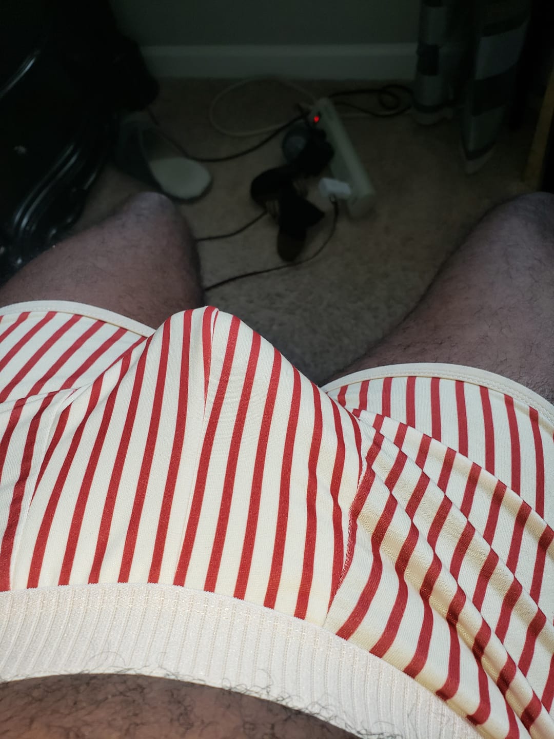 Customer photo review of 4 Pack Men's Striped Pure Cotton Breathable Loose-Fit Comfortable Trunks