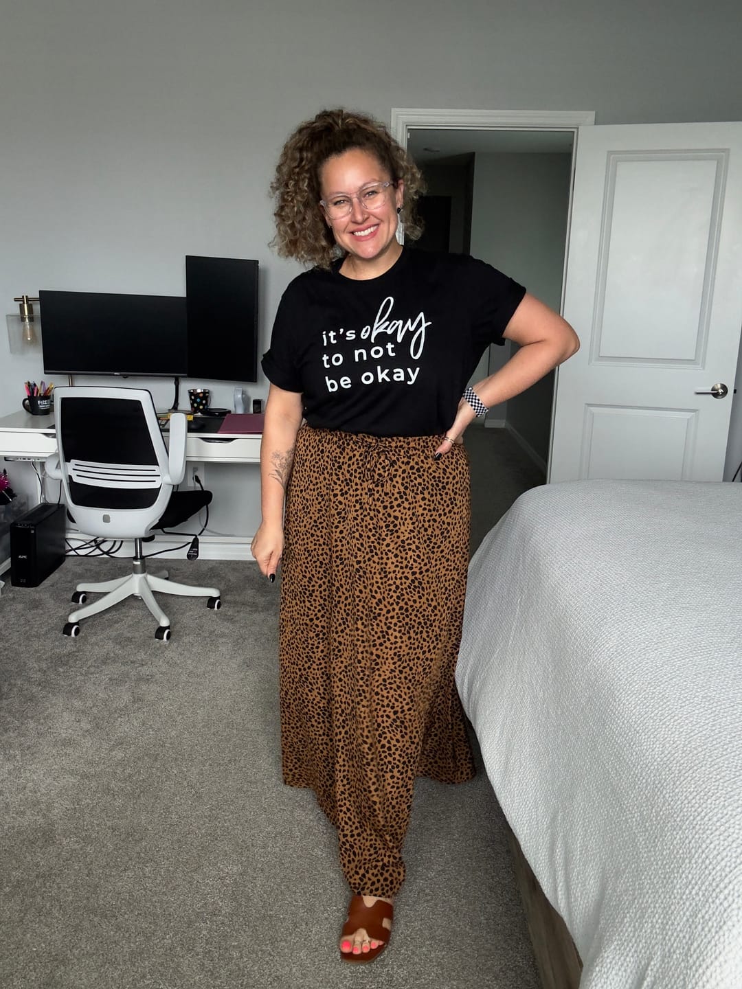 Customer photo review of It's Okay To Not Be Okay T-Shirt