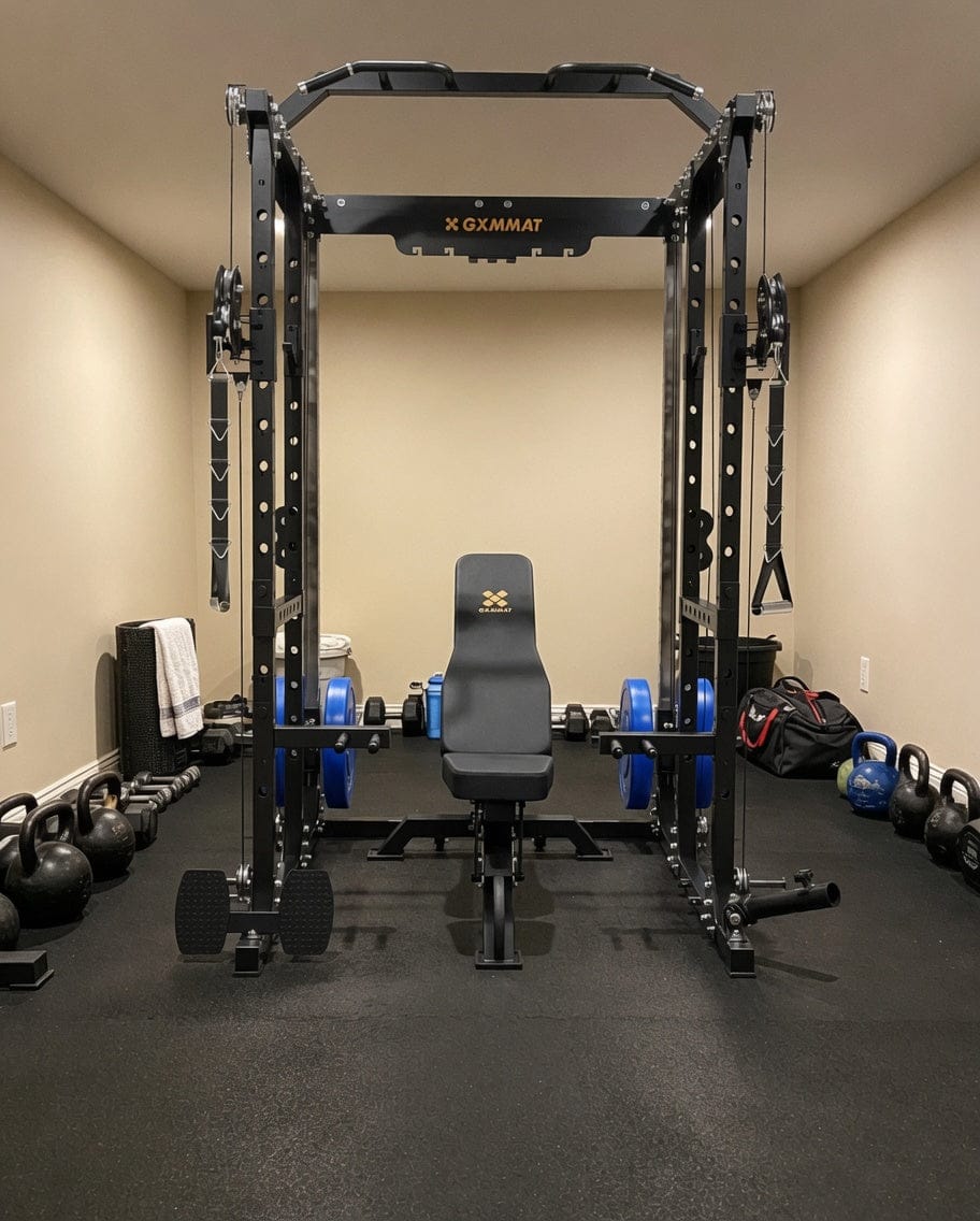 Customer photo review of GXMMAT X6 Power Rack + Weight Bench + Barbell Package
