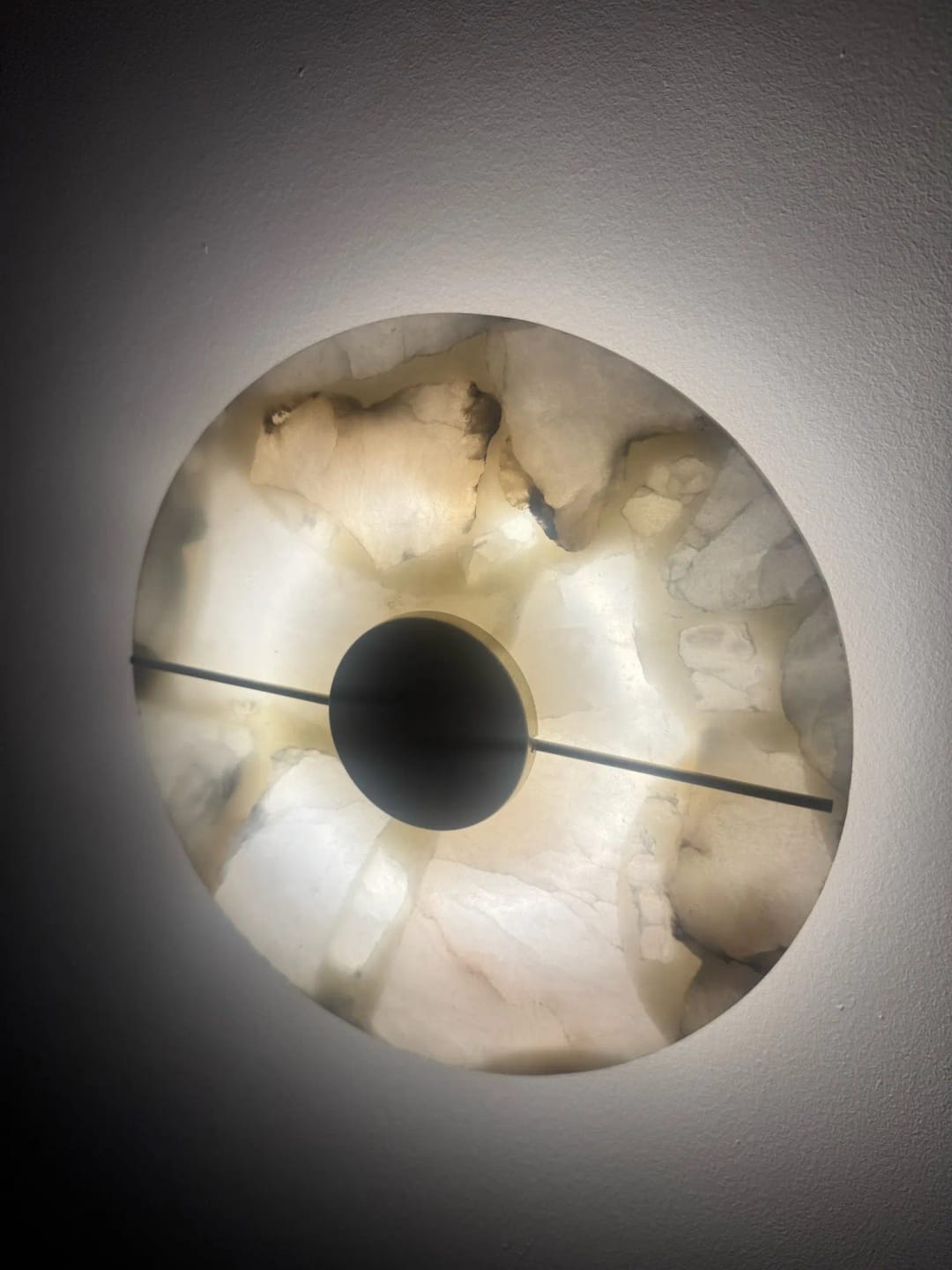 Customer photo review of Circular LED Light Sconce With Marble Accent, Modern Nordic Style