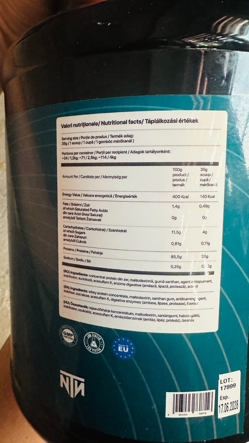 Customer photo review of Chrono Isolate Protein - Proteina izolata din zer
