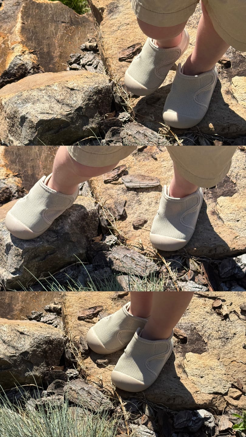 Customer photo review of Sand Velcro Sole Sox