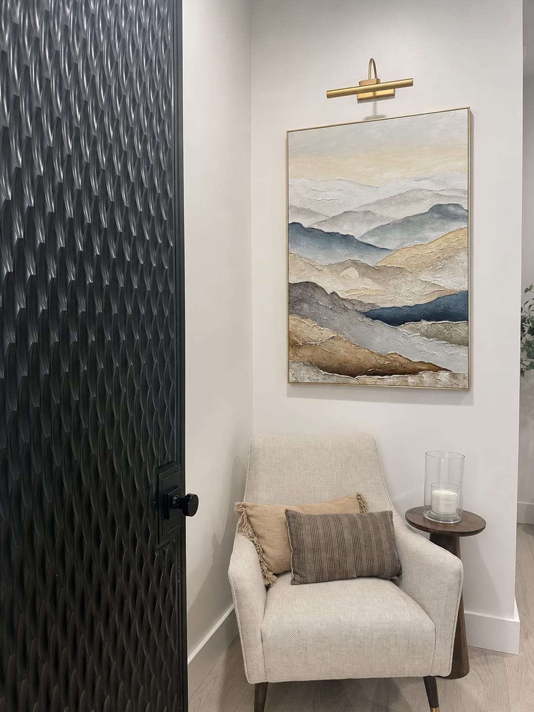 Customer photo review of Minimalist Mountain Texture Canvas # MM409