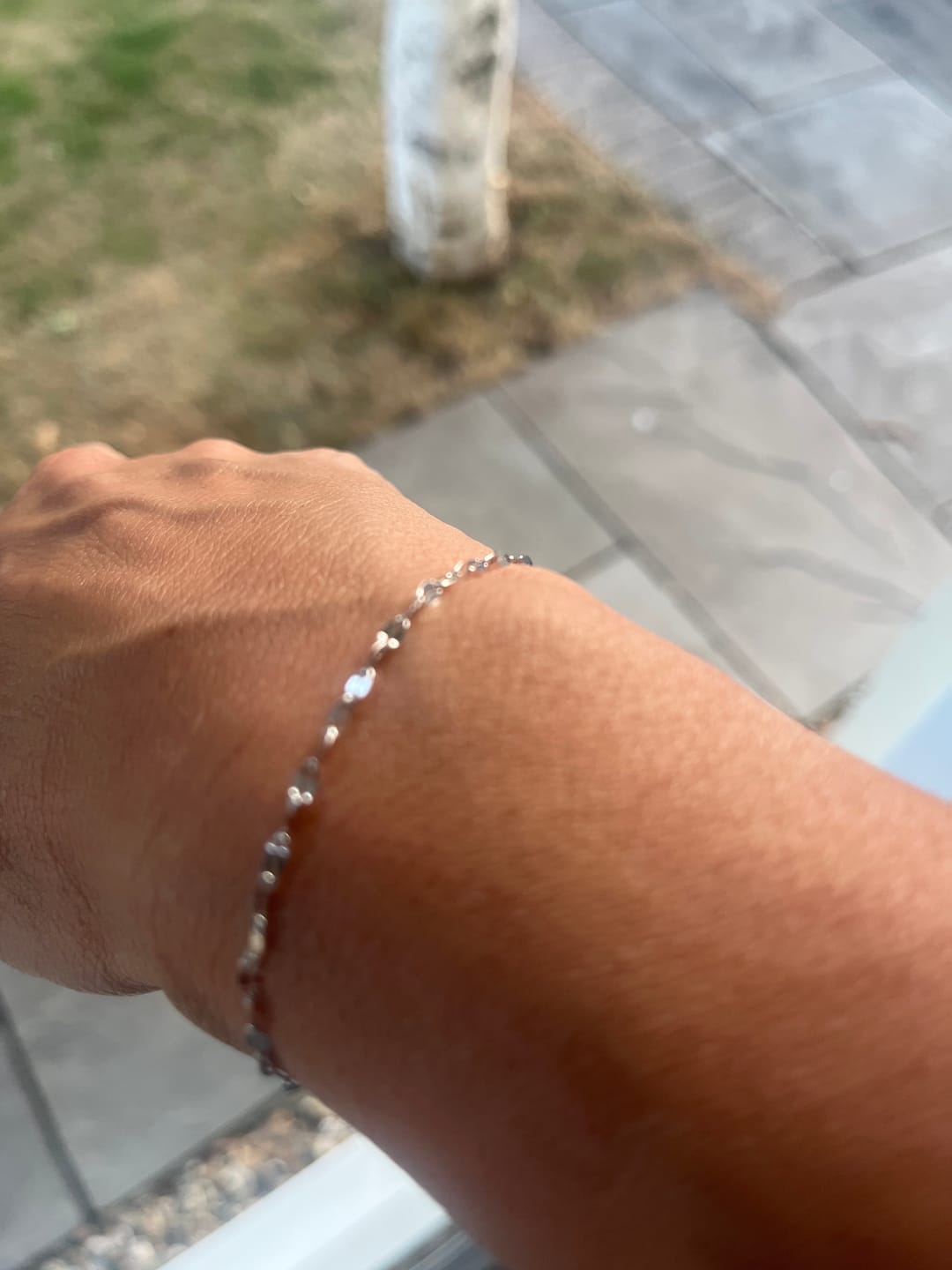 Customer photo review of Single Dainty Bracelet