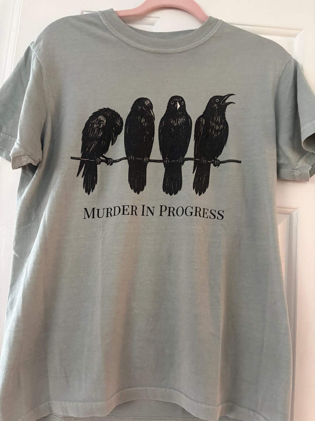 Customer photo review of Murder In Progress Crow T-Shirt