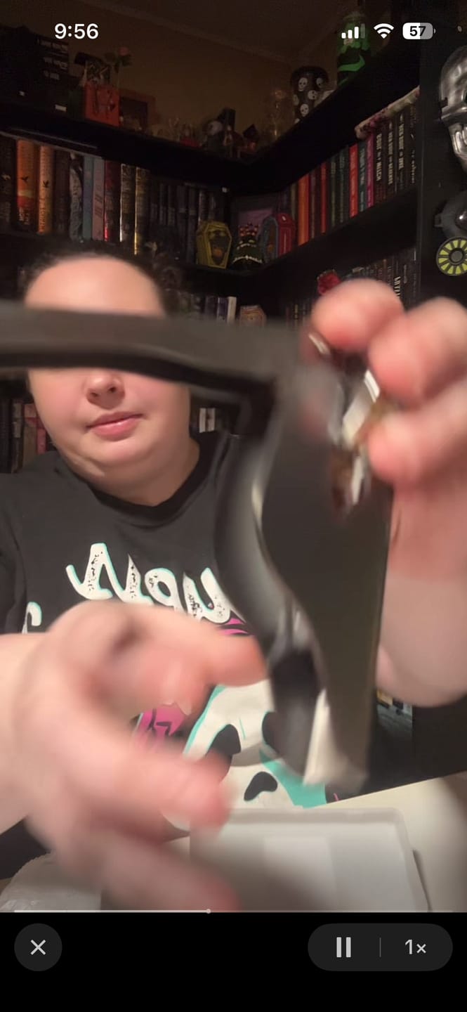 Customer photo review of My Book Embosser – Custom Book Embosser