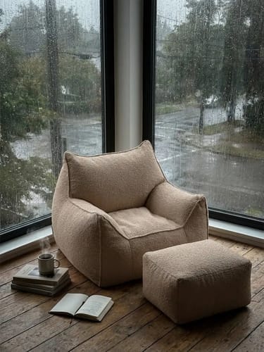 Customer photo review of DODO BEAN BAG - BOUCLE CAMEL
