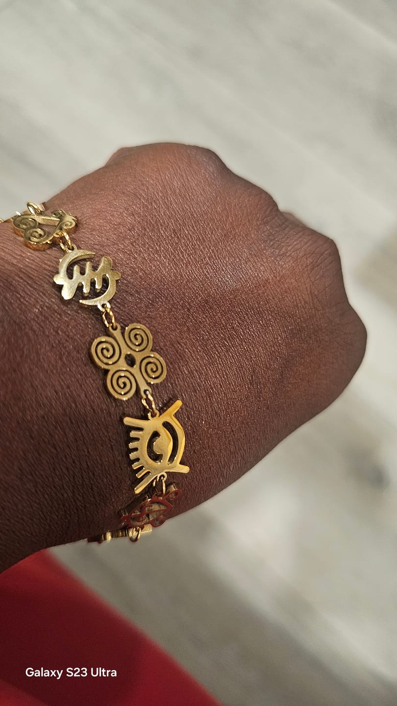 Customer photo review of Adinkra Legacy Bracelet™ — Gold / Silver